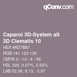 Color code: Caparol 3D-System alt - 3D Clematis 10 | qconv.com