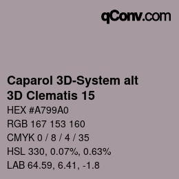 Color code: Caparol 3D-System alt - 3D Clematis 15 | qconv.com