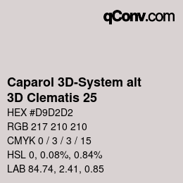 Color code: Caparol 3D-System alt - 3D Clematis 25 | qconv.com