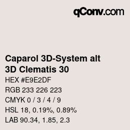 Color code: Caparol 3D-System alt - 3D Clematis 30 | qconv.com