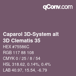 Color code: Caparol 3D-System alt - 3D Clematis 35 | qconv.com