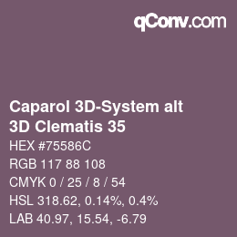 カラーコード: Caparol 3D-System alt - 3D Clematis 35 | qconv.com