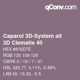 Color code: Caparol 3D-System alt - 3D Clematis 40 | qconv.com