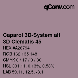 Color code: Caparol 3D-System alt - 3D Clematis 45 | qconv.com