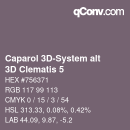 Color code: Caparol 3D-System alt - 3D Clematis 5 | qconv.com