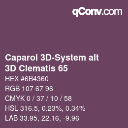 Color code: Caparol 3D-System alt - 3D Clematis 65 | qconv.com
