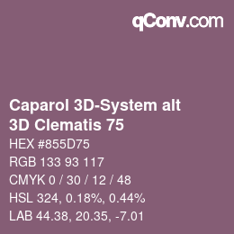 Color code: Caparol 3D-System alt - 3D Clematis 75 | qconv.com