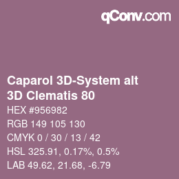 カラーコード: Caparol 3D-System alt - 3D Clematis 80 | qconv.com