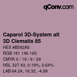 Color code: Caparol 3D-System alt - 3D Clematis 85 | qconv.com