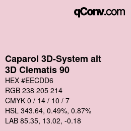 Código de color: Caparol 3D-System alt - 3D Clematis 90 | qconv.com