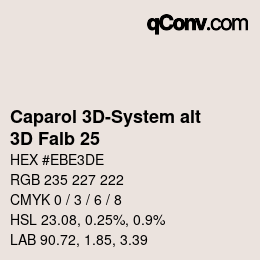 Código de color: Caparol 3D-System alt - 3D Falb 25 | qconv.com