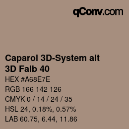 Farbcode: Caparol 3D-System alt - 3D Falb 40 | qconv.com