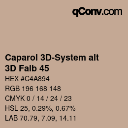 Código de color: Caparol 3D-System alt - 3D Falb 45 | qconv.com