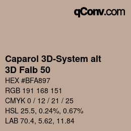 Código de color: Caparol 3D-System alt - 3D Falb 50 | qconv.com