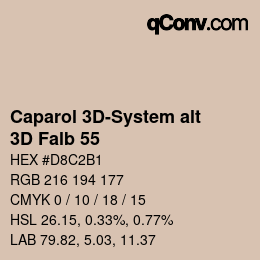 Código de color: Caparol 3D-System alt - 3D Falb 55 | qconv.com