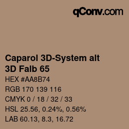 Código de color: Caparol 3D-System alt - 3D Falb 65 | qconv.com