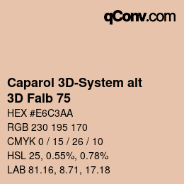 Código de color: Caparol 3D-System alt - 3D Falb 75 | qconv.com