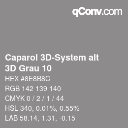 Código de color: Caparol 3D-System alt - 3D Grau 10 | qconv.com