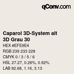 Farbcode: Caparol 3D-System alt - 3D Grau 30 | qconv.com