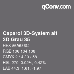 Código de color: Caparol 3D-System alt - 3D Grau 35 | qconv.com