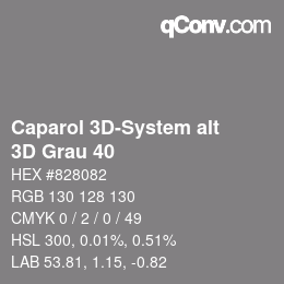 カラーコード: Caparol 3D-System alt - 3D Grau 40 | qconv.com