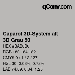 Farbcode: Caparol 3D-System alt - 3D Grau 50 | qconv.com