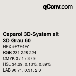 Farbcode: Caparol 3D-System alt - 3D Grau 60 | qconv.com