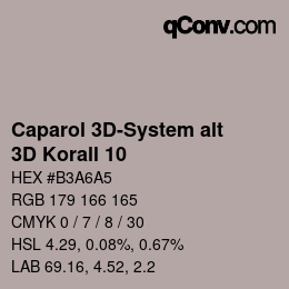 Código de color: Caparol 3D-System alt - 3D Korall 10 | qconv.com