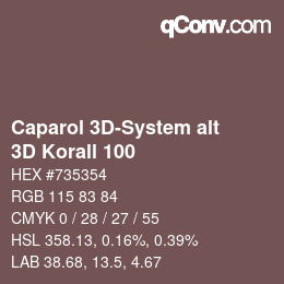 Farbcode: Caparol 3D-System alt - 3D Korall 100 | qconv.com