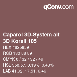 カラーコード: Caparol 3D-System alt - 3D Korall 105 | qconv.com