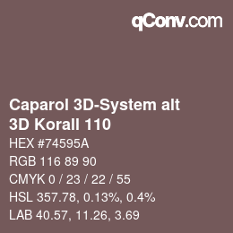 カラーコード: Caparol 3D-System alt - 3D Korall 110 | qconv.com