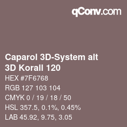 Código de color: Caparol 3D-System alt - 3D Korall 120 | qconv.com