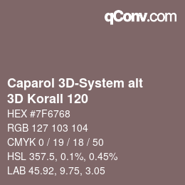 カラーコード: Caparol 3D-System alt - 3D Korall 120 | qconv.com