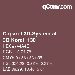 カラーコード: Caparol 3D-System alt - 3D Korall 130 | qconv.com