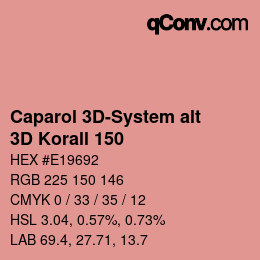 Farbcode: Caparol 3D-System alt - 3D Korall 150 | qconv.com