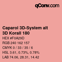 Code couleur: Caparol 3D-System alt - 3D Korall 180 | qconv.com