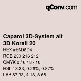 Farbcode: Caparol 3D-System alt - 3D Korall 20 | qconv.com