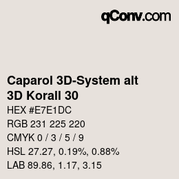 カラーコード: Caparol 3D-System alt - 3D Korall 30 | qconv.com