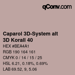 カラーコード: Caparol 3D-System alt - 3D Korall 40 | qconv.com