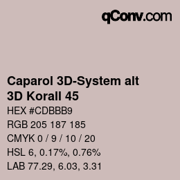 カラーコード: Caparol 3D-System alt - 3D Korall 45 | qconv.com