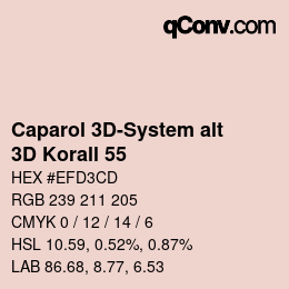 Code couleur: Caparol 3D-System alt - 3D Korall 55 | qconv.com