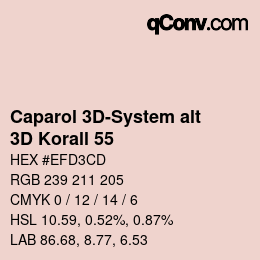 Code couleur: Caparol 3D-System alt - 3D Korall 55 | qconv.com