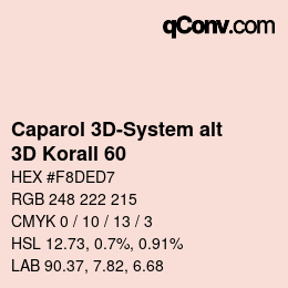 Farbcode: Caparol 3D-System alt - 3D Korall 60 | qconv.com