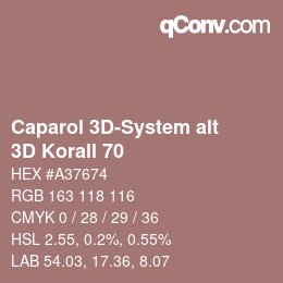 カラーコード: Caparol 3D-System alt - 3D Korall 70 | qconv.com