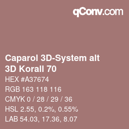 Code couleur: Caparol 3D-System alt - 3D Korall 70 | qconv.com