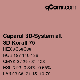 Código de color: Caparol 3D-System alt - 3D Korall 75 | qconv.com