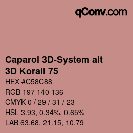 Código de color: Caparol 3D-System alt - 3D Korall 75 | qconv.com