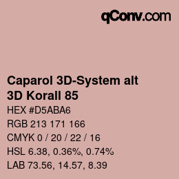 カラーコード: Caparol 3D-System alt - 3D Korall 85 | qconv.com