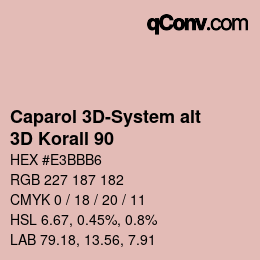 カラーコード: Caparol 3D-System alt - 3D Korall 90 | qconv.com