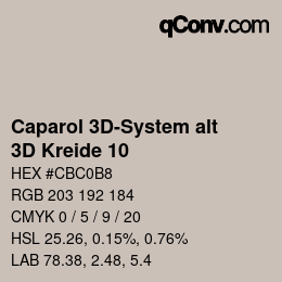 カラーコード: Caparol 3D-System alt - 3D Kreide 10 | qconv.com